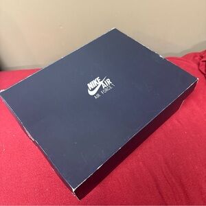 Nike Air AF 1 Empty Shoe Replacement Box 15.25X11.75x 5.5” Black Silver Logo